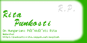 rita punkosti business card